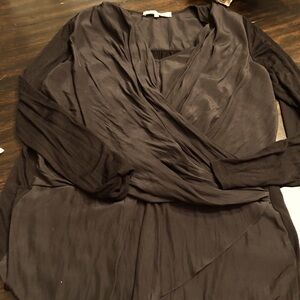 lola and sophie black faux wrap blouse 🖤⭐️🌟🖤 M